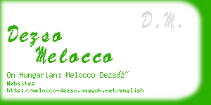 dezso melocco business card